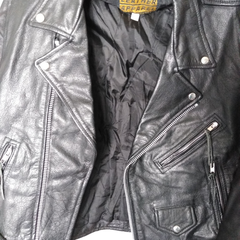 Leather bomber jacket - Picture 3 of 5